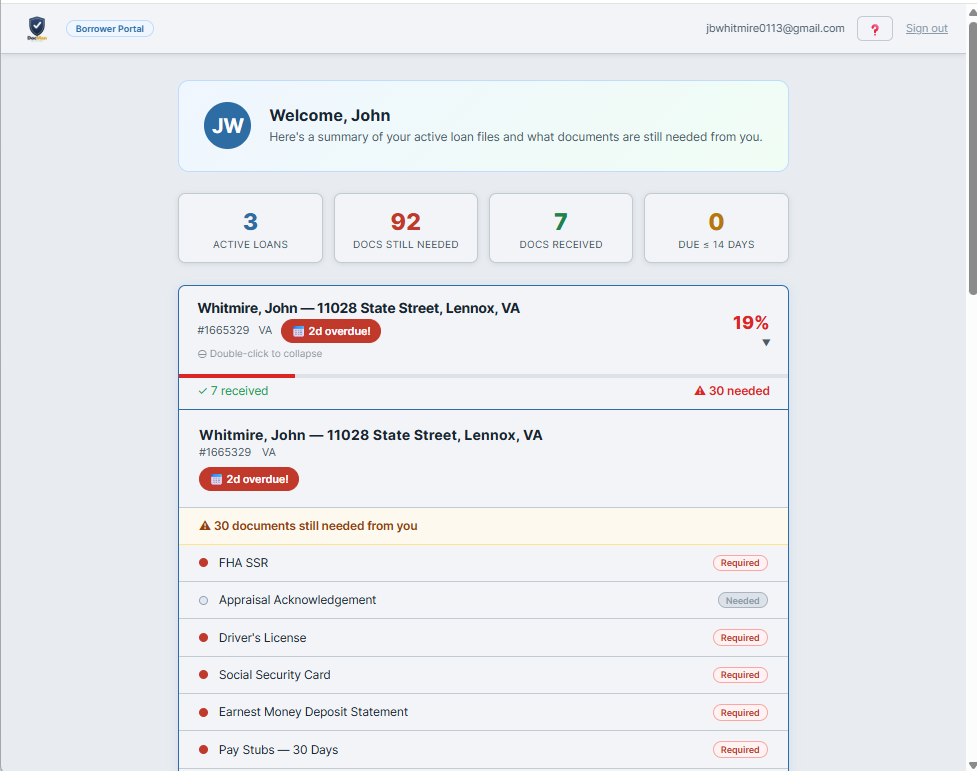 DocMan Borrower Portal